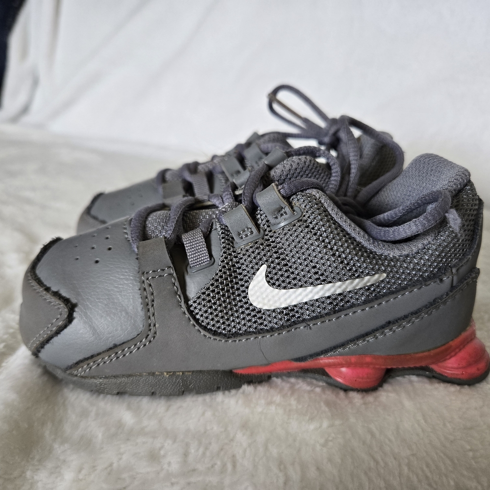 Nike Kids Gray and Pink Athletic Shoes